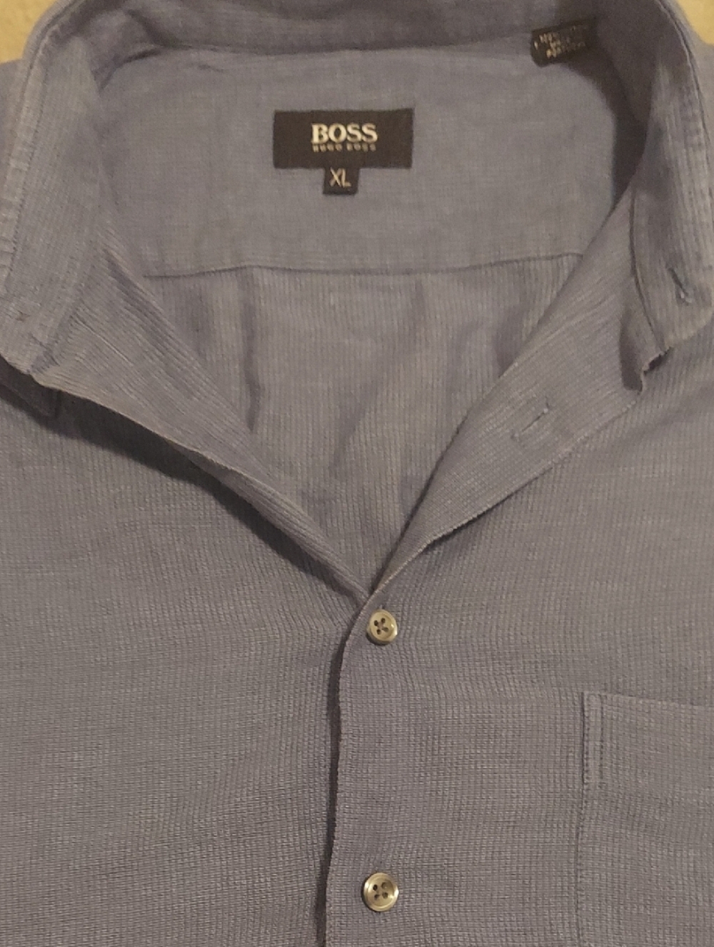 BOSS Men’s Blue Casual Button-Down Shirt